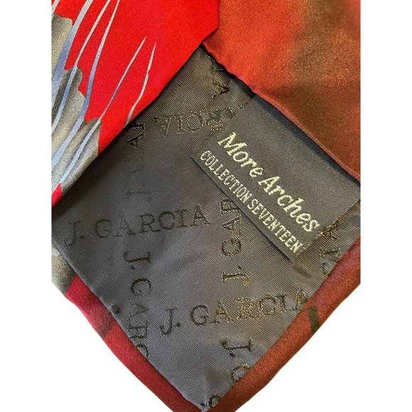 Men's Necktie J Garcia Tie More Arches Collection 17 100% Silk - Picture 4 of 4